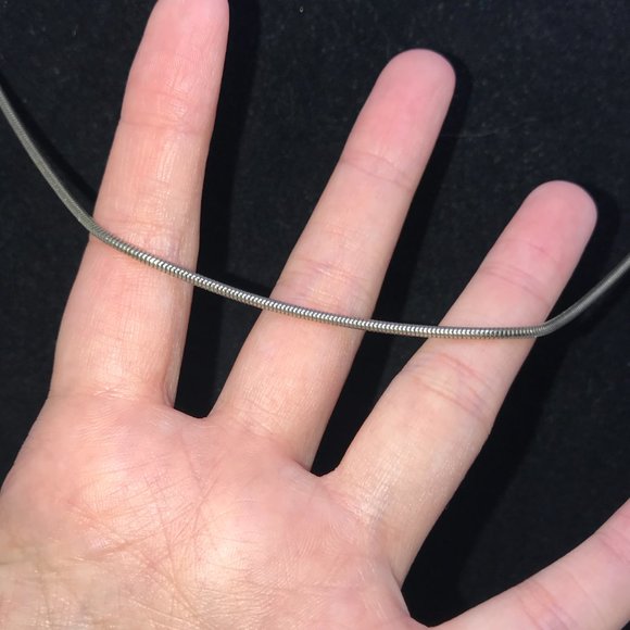 17" 2mm Pewter Snake Chain Necklace - Picture 3 of 6